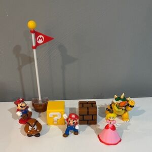 Nintendo Super Mario Figure Set with Red, Yellow & Brown Elements